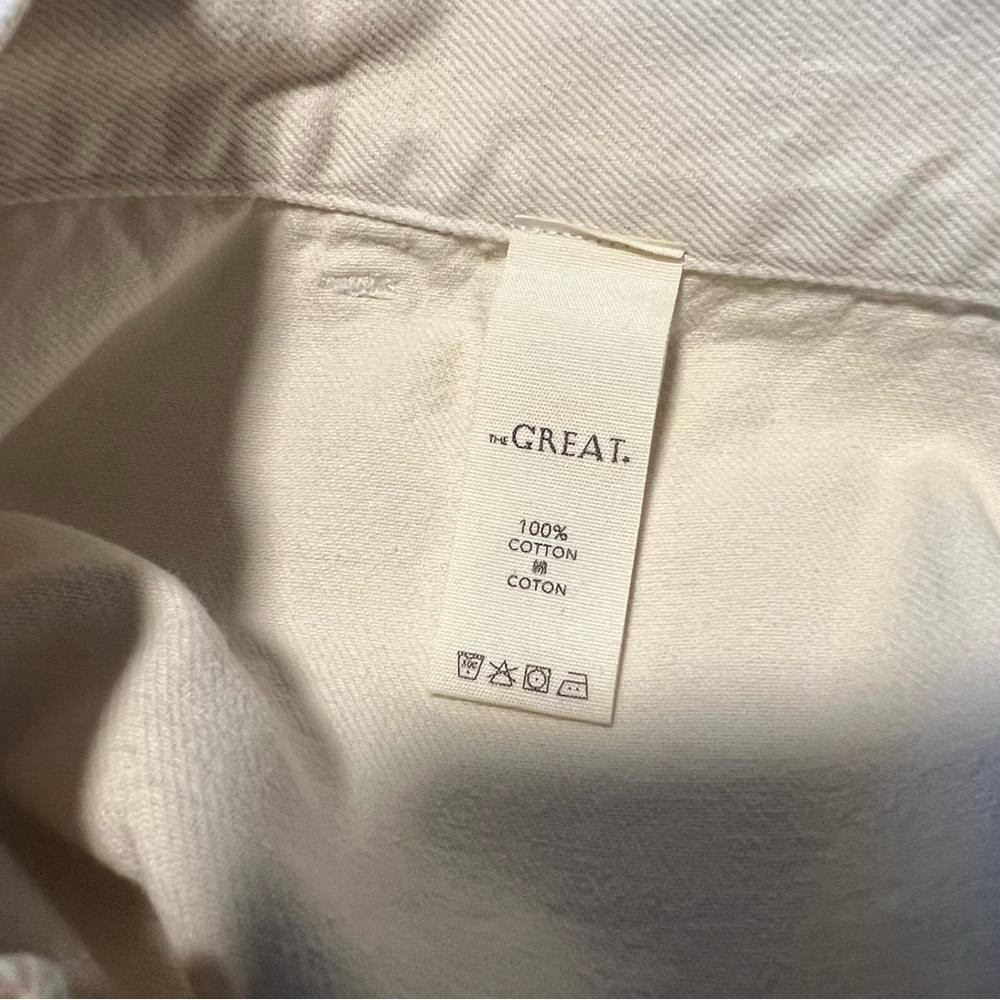 THE GREAT. Off-White Flare Jeans - Picture 8 of 9